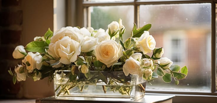 Beautiful bouquet of flowers in a vase. Floral arrangement