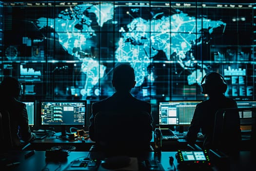 war room center technology, monitor Cyber security threats room