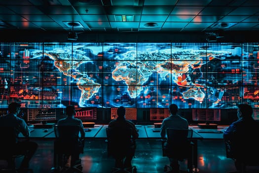 war room center technology, monitor Cyber security threats room