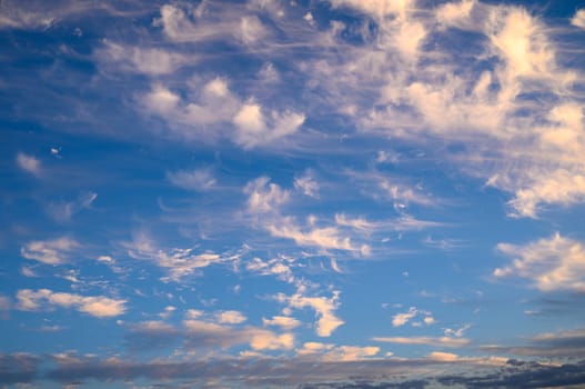 Cloudy Blue Colorful Sky over Mediterranean Sea.2