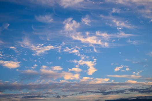 Cloudy Blue Colorful Sky over Mediterranean Sea. 3