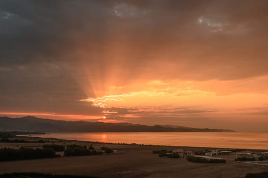 Dramatic Colorful Sunrise Sky over Mediterranean Sea. 2