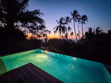 View of a pool resort in Panwa beach in Phuket, Thailand, south east asia