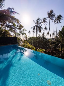 View of a pool resort in Panwa beach in Phuket, Thailand, south east asia
