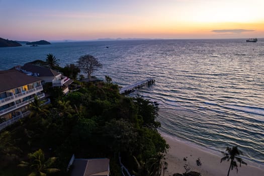 Aerial view of Panwa beach in Phuket, Thailand, south east asia