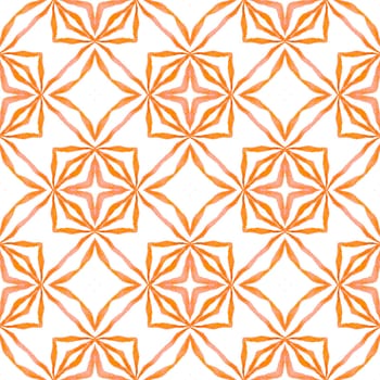 Oriental arabesque hand drawn border. Orange fabulous boho chic summer design. Textile ready valuable print, swimwear fabric, wallpaper, wrapping. Arabesque hand drawn design.