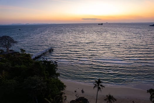 Aerial view of Panwa beach in Phuket, Thailand, south east asia