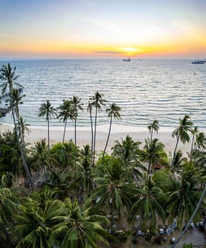 Aerial view of Panwa beach in Phuket, Thailand, south east asia