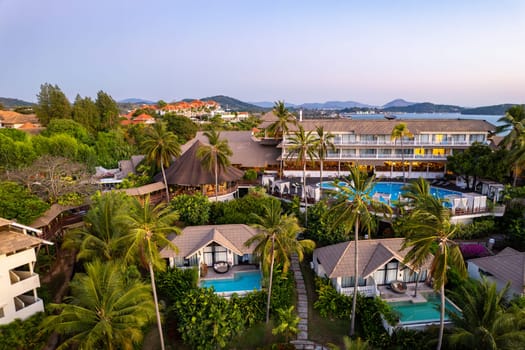 Aerial view of Panwa beach in Phuket, Thailand, south east asia