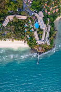 Aerial view of Panwa beach in Phuket, Thailand, south east asia