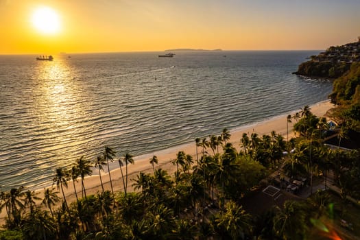 Aerial view of Panwa beach in Phuket, Thailand, south east asia