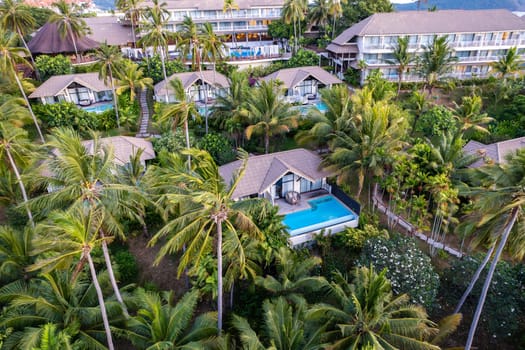 Aerial view of Panwa beach in Phuket, Thailand, south east asia