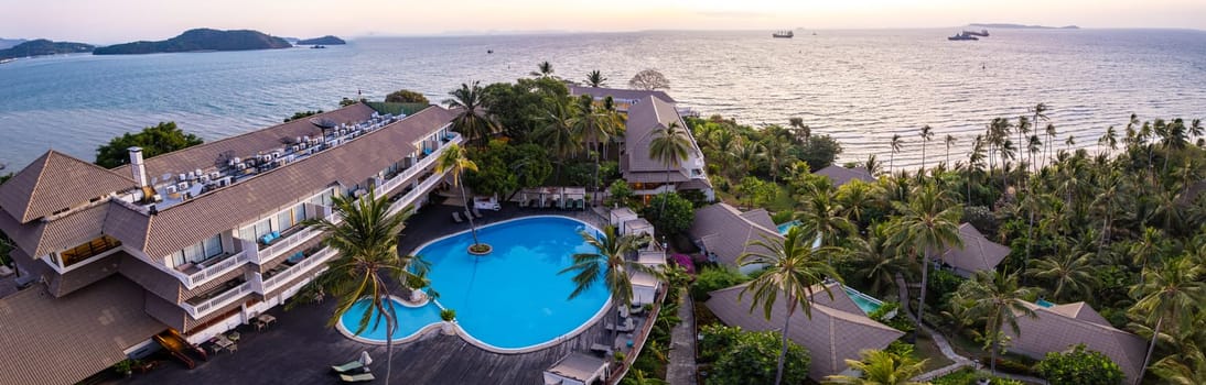 Aerial view of Panwa beach in Phuket, Thailand, south east asia