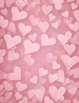 Elegant and modern. Pink hearts as abstract background, wallpaper, banner, texture design with pattern - vector. Dark colors.