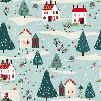 Seamless pattern, tileable Christmas holiday country dots print, English countryside cottage for wallpaper, wrapping paper, scrapbook, fabric and product design inspiration