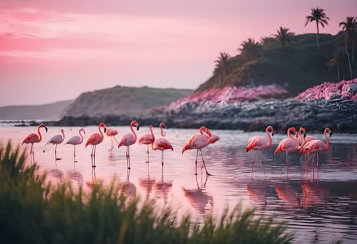 Tropical Serenity: Exploring the Pink Flamingo Coast