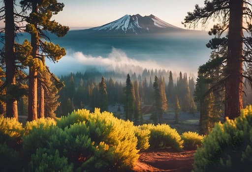 Tranquil Trails: Exploring Lassen Volcano's Misty Majesty