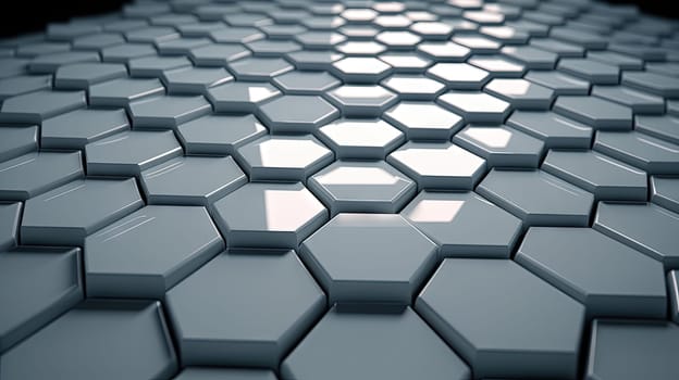 Abstract background with hexagonal tiles. Tech styled hex pattern. Generated AI