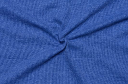 Blue knitted fabric for tailoring, full frame