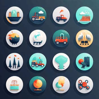 New icons collection: Set of flat icons on the theme of travel and tourism. Vector illustration