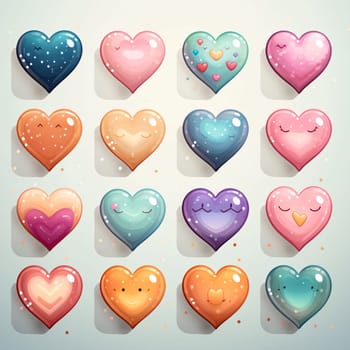 New icons collection: Valentine's day hearts icons set. Vector illustration EPS10