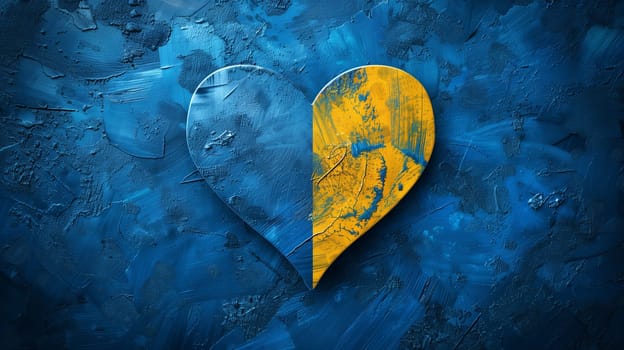 A heart shape filled with the flag of Slovenia, set against a blue background.