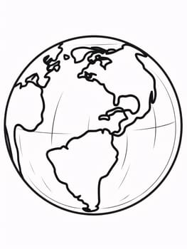 Earth Day: Illustration of a globe on a white background. Vector illustration.