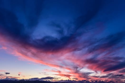 Dramatic sky with black clouds before sunset. 3