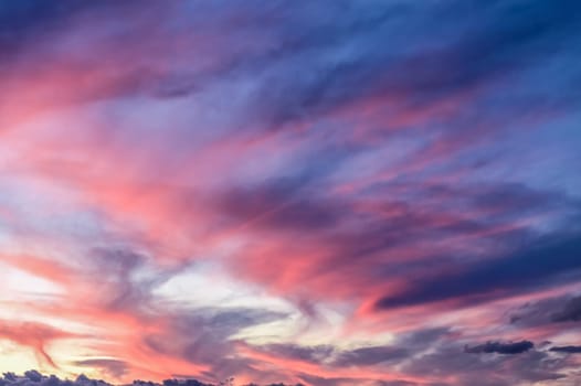 Dramatic sky with black clouds before sunset. 2