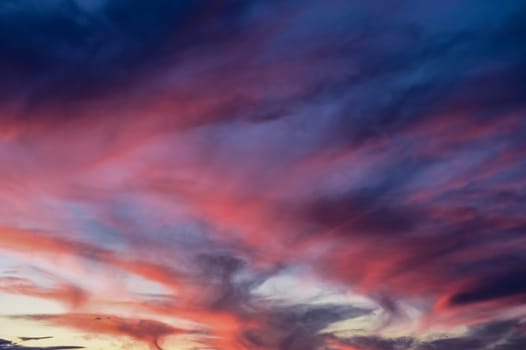 Beautiful winter sunset in Cyprus. Orange colors 3