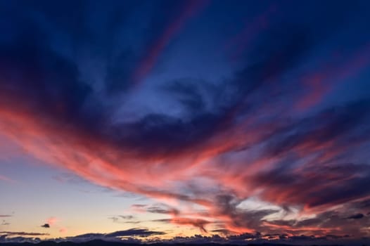 dramatic sky at sunset in winter in Cyprus 3