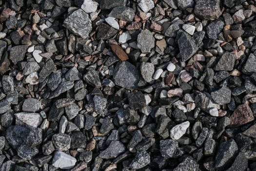 gravel on the road. Natural stone texture