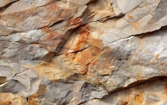 Close-up view of a multicolored rock surface showcasing natural textures and patterns