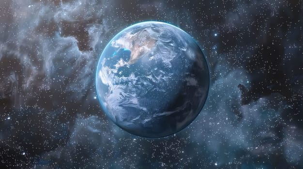 Earth Day: Planet Earth from space showing the beauty of space exploration. 3D rendering