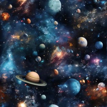 Earth Day: Planets and galaxy, science fiction wallpaper. Beauty of deep space.