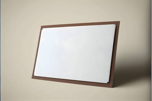 A blank white card placed on a light background, offering a clean and simple canvas for personalized messages or designs.