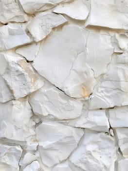 Detailed image of a white stone surface with natural cracks and a textured finish