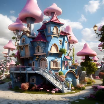 In Barbie-style land, everything is painted in vibrant shades of pink. The houses are adorable and whimsical, the roads lined with flowers. It's a dreamy and magical place!