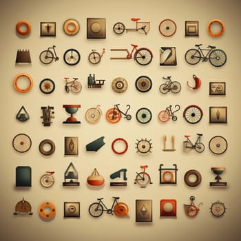 New icons collection: Set of vintage bicycle icons. Retro style. Vector illustration. Eps 10