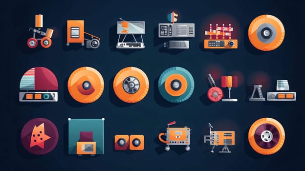 New icons collection: Music icons set. Flat illustration of 16 music icons for web design