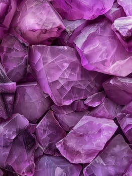 Macro shot of a lavender crystal geode revealing intricate patterns and a shiny texture