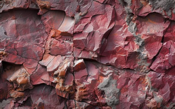 Vivid crimson stone texture with deep cracks and a natural mosaic pattern