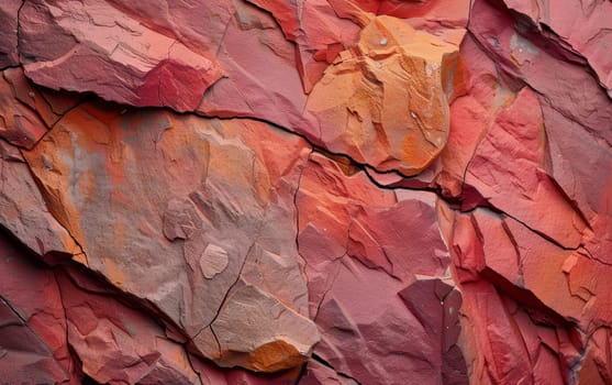 Vivid crimson stone texture with deep cracks and a natural mosaic pattern
