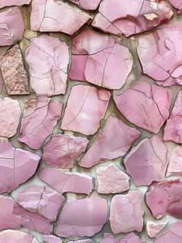 Soft pink stone wall with natural cracks and varied textures
