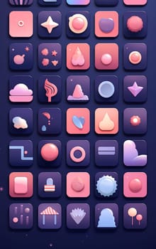 New icons collection: Set of app icons for mobile applications and web design. Vector illustration