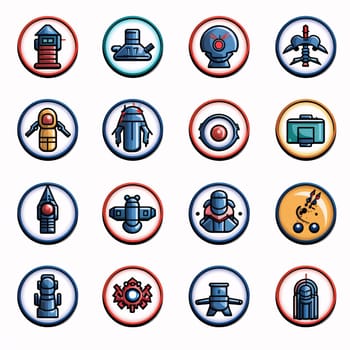 New icons collection: Set of robots icons. Vector illustration for your design. Eps 10