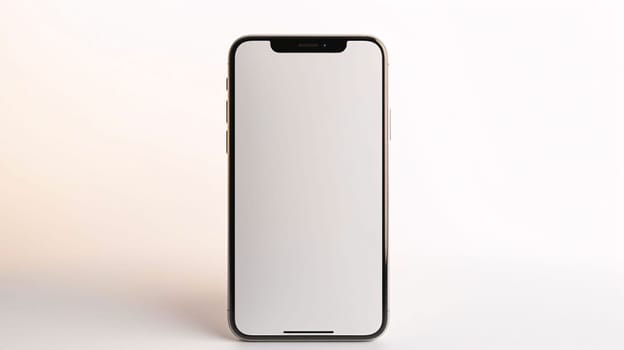 Smartphone screen: Phone X smartphone with blank screen isolated on white background.