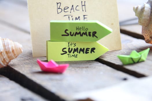 Hello summer creative concept. Background for relax tropical season.