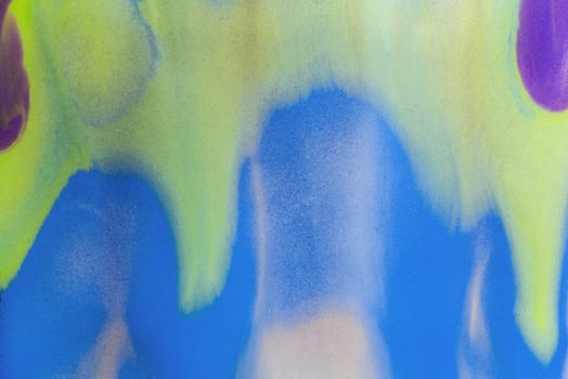 A fascinating combination of orange and blue shades of acrylic paint. Abstract background for websites, applications, invitations, business cards.