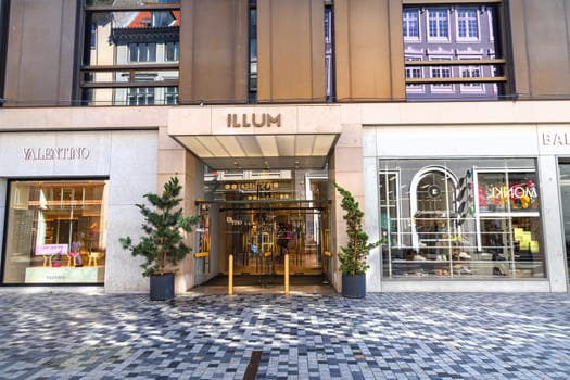 Illum fashion shopping center with expensive brands in Copenhagen, Denmark